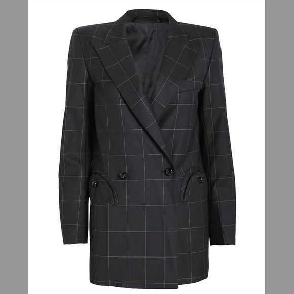 BLAZÉ MILANO Chacco Kid Everyday Checked Blazer Like New Size 10 Navy blue Chalk